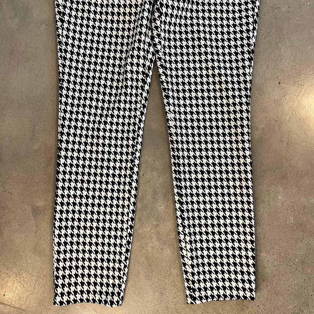 Express Black White Houndstooth Plaid Trouser Wom… - image 3